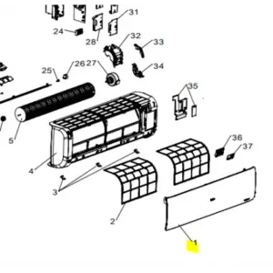 Tapa filtros unidad interior HAIER AS18TD2HRA-TH2