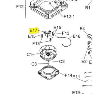 Motor ventilador unidad interior DAIKIN FXZQ40A2VEB