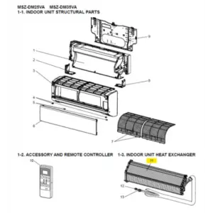 Evaporador unidad interior MITSUBISHI ELECTRIC modelo MSZ-DM35VA-E1