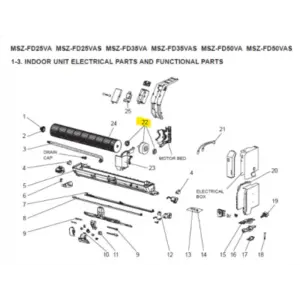 Motor ventilador unidad interior MITSUBISHI modelo MSZ-FD25VA-E1