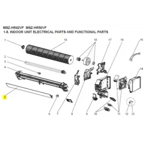 LAMA HORIZONTAL INTERIOR MITSUBISHI MSZ-HR50VF-E1