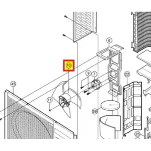 ASPAS VENTILADOR EXTERIOR PANASONIC CU-RE18JKE