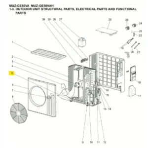 Aspa unidad exterior Mitsubishi Electric MUZ-GE50VA-E1