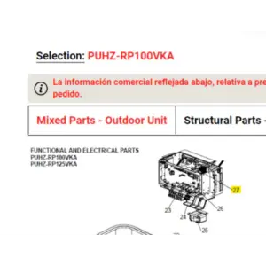 Placa electrónica de potencia unidad exterior Mitsubishi Electric PUHZ-RP100VKA
