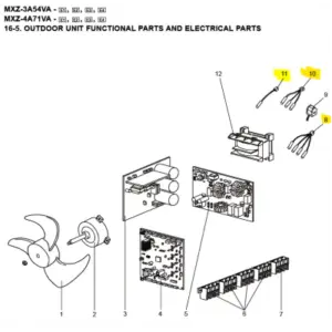kit Sondas unidad exterior MITSUBISHI ELECTRIC modelo MXZ-4A71VA-E1/E2