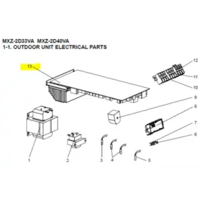 Placa control inverter unidad exterior Mitsubishi Electric MXZ-2D33VA-E3