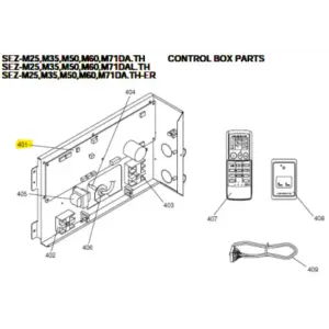Placa control interior MITSUBISHI ELECTRIC modelo SEZ-M25DA.TH