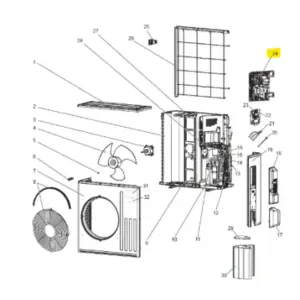 Placa inverter p.c board exterior MITSUBISHI ELECTRIC modelo SUZ-SM71VA.TH