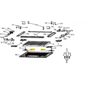 Gancho tapa filtros cassette interior DAIKIN modelo BYFQ60C2W1W