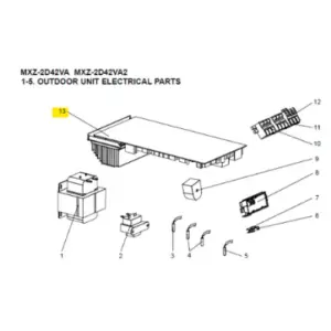 336-Placa electrónica inverter unidad exterior MITSUBISHI ELECTRIC MXZ-2D42VA2-E2