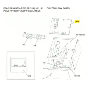 Placa de control unidad interior conductos MITSUBISHI ELECTRIC modelo PEAD-RP60JAR1.UK
