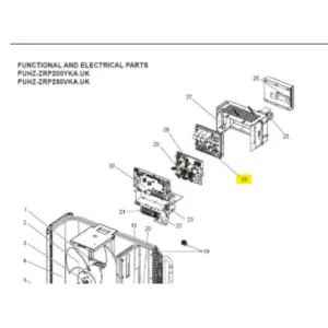 Placa inverter exterior MITSUBISHI ELECTRIC modelo PUHZ-ZRP250YKAR1.UK