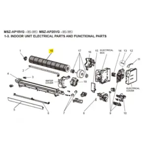 Turbina unidad interior MITSUBISHI modelo MSZ-AP20VG-E1