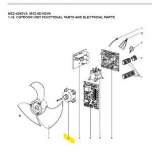 Motor ventilador exterior MITSUBISHI ELECTRIC MXZ-4D83VA-E2