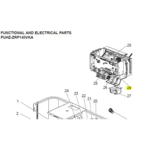 Placa de control exterior MITSUBISHI ELECTRIC modelo PUHZ-ZRP140VKA2