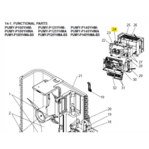 Placa inverter exterior MITSUBISHI ELECTRIC modelo PUMY-P140YHM1