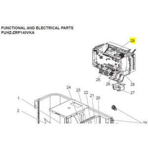 Placa inverter exterior MITSUBISHI ELECTRIC modelo PUHZ-ZRP140VKA2