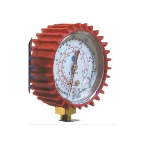 Manómetro de baja presión de Ø 80 mm amortiguado sin glicerina 125-P/2 rojo