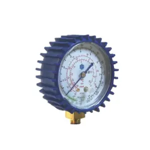 Manómetro de baja presión de Ø 80 mm amortiguado sin glicerina 125-P/2 azul