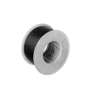 Rollo cinta auto-adhesiva COROPLAST 302 negra de 25 m x 25 mm