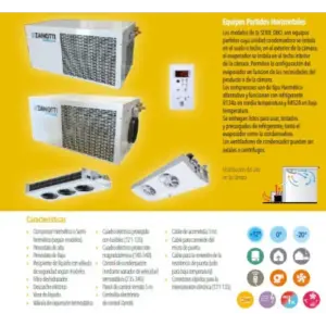 EQUIPO FRIGORIFICO PARTIDO BDB710DB13XX ZANOTTI, PARA CAMARA FRIGORÍFICA DE CONGELACION 229 M3 -20ºC 400V