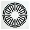 Difusor rotacional de placa cuadrada de 595x595 16 elementos con plenum aislado motorizado para techo continuo Airzone 250mm