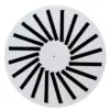 Difusor rotacional de placa circular de 48 elementos con plenum aislado motorizado para techo continuo Airzone